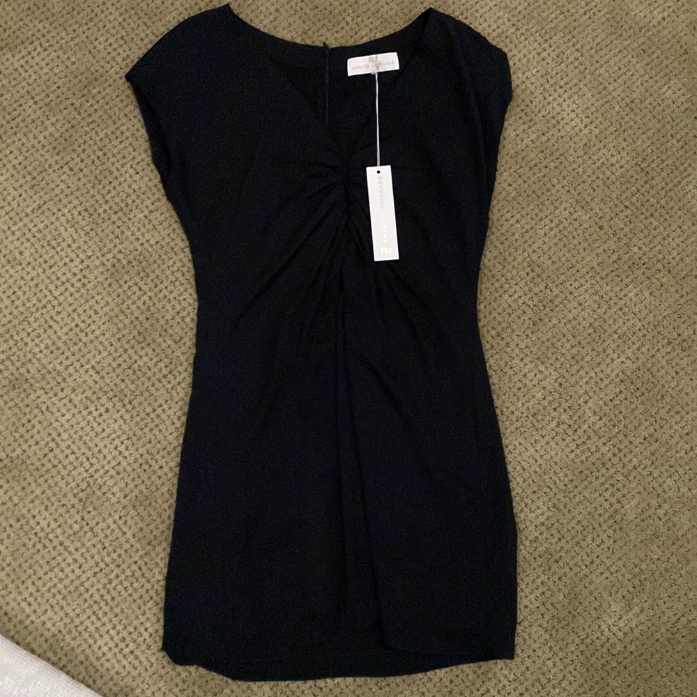 Amanda Uprichard cap sleeve plunging neck dress
